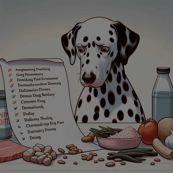 Quels ingrédients éviter dans la nourriture d'un Dalmatien sujet aux calculs urinaires?